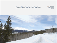 Tablet Screenshot of glacierridgeassociation.com